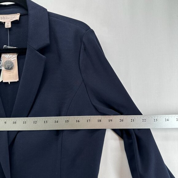 Philosophy Republic Clothing Blazer M Viscose Blend One Button Suit Jacket Black - Picture 11 of 13